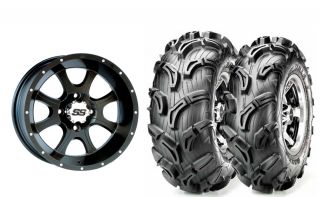 ITP SS108 Black 14 ATV Wheels on 27 Maxxis Zilla Tires Honda Rancher