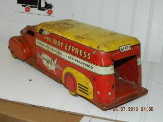 Original Marx Highway Express Truck Litho Wheels 1950