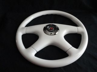 New 15 White Wood Grain Steering Wheel