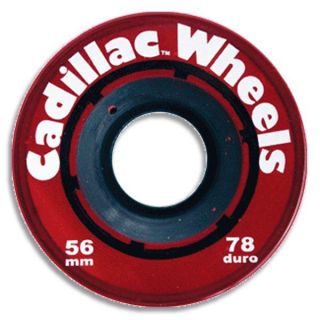 Cadillac Skateboard Wheels 56mm 78A Trans Red