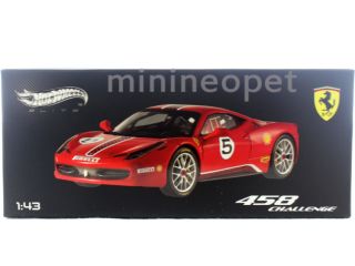 Hot Wheels Elite X5504 Ferrari 458 Challenge 5 1 43 Diecast Red