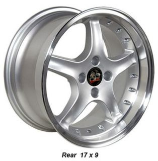 Single 17x9 Silver Cobra R Wheel 4 Lug Fits Mustang® 79 93
