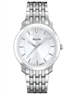 Bulova Watch, Womens Stainless Steel Bracelet 34mm 96L156   All