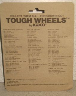 Kidco Tough Wheels Convertibles 53 Corvette MOC