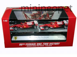 Hot Wheels 80th One Two Victory Ferrari 2010 F10 1 43 Massa Alonso