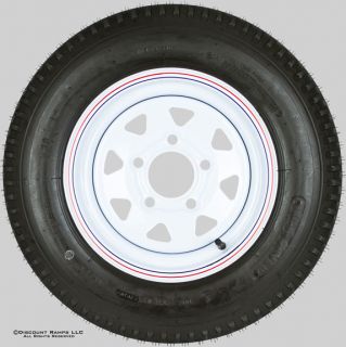 80x12 White 5 Bolt Trailer Wheel Rim Tire 480 12 Wheel 4 80x12
