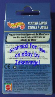Hot Wheels Cars Playing Cards Mattel New 2002 Deck Seal