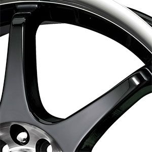 New 18X7 5 100/5 114.3 DR 51 Gloss Black Machined Lip Wheel/Rim