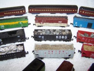 Postage Stamp Train Lot 107 Pieces Track Train Cars Engines