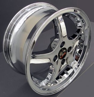 17 Cobra 4 Lug Wheels Chrome Set of 4 17x8 Rims Fit Mustang® GT 79