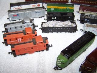 Postage Stamp Train Lot 107 Pieces Track Train Cars Engines