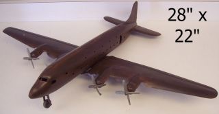 Vintage 1930 Pressed Steel Marx Mar Pan Am Airplane Toy