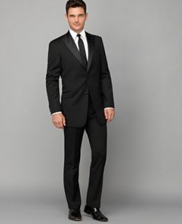 Tommy Hilfiger Suit Separate, Black Tuxedo Peak Lapel Slim Fit