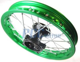 12 Front Green Alum Rim Wheel XR50 CRF50 110 125 12mm 9 RM06G
