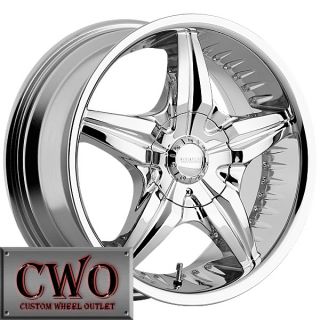 24 Chrome Creepin Wheels Rims 5x127 5x135 5 Lug Jeep Wrangler C1500