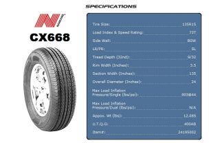 New 135R15 VW Bug Tires 135 80R15 Pair Citroen Drag