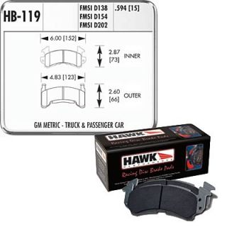 Hawk Performance Brake Pads Ferro Carbon Black Set HB119M 594