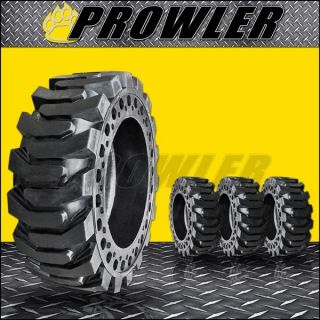 Prowler ProFlex 12x16 5 Solid Skid Steer Tires No Flats Cat John Deere