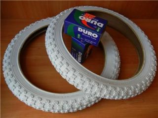 New 1 Pair 20x 2 125 White Bicycle Tires and Tubes BMX MX3 Tires