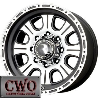 17 Black Raceline Monster Wheels Rims 8x165 1 8 Lug Chevy GMC Dodge