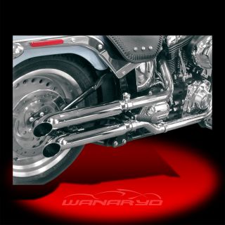 Cycle Shack Slip on Mufflers Turn Out for 2007 2013 Harley Softail