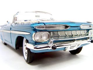 Brand new 118 scale diecast 1959 Chevy Impala Blue by Road Signature.