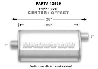 Magnaflow 12589 Muffler 3 Inlet 3 Outlet Stainless Steel Natural