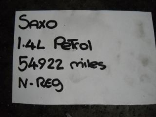 Citroen Saxo MK1 96 00 1 4 N s Electric Window Regulator Passenger