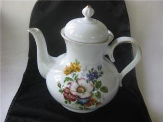 Superb Bareuther Waldsassen Bavaria Germany Floral Roses 6 cup Teapot