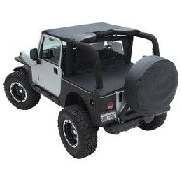 Smittybilt 761435 07 12 Jeep Wrangler 4DR Tonneau Cover Soft Top Black