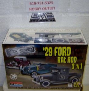 Monogram 85 4932 1929 Ford Rat Rod 3in1 Model Kit gms Customs Hobby