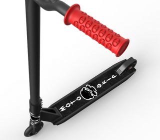 Grip Platinum Pro Competition Scooter Red Skulls Black Rims