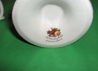 Vntg 1962 Royal Albert Bone China Old Country Roses Footed Fluted
