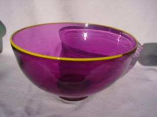 Beautiful Purple Art Glass Bowl