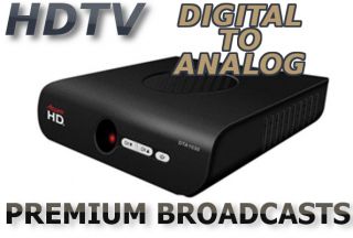 HDTV Converter Box Digital to Analog TV with Premium Flat Antenna