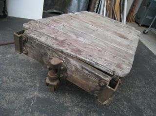 Antique Thomas Wood Furniture Cart Coffee Table Stand Heavy Duty PU