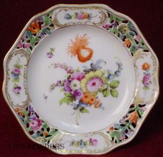 Carl Thieme China Dresden Flowers C6T1 Footed Compote