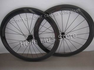 50mm Clincher Carbon Wheels with Light Weight Novatec Hub A291SB