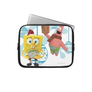 SpongeBob and Patrick with ornaments Laptop Sleeve