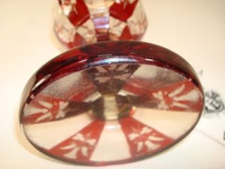 Bohemian Ruby Flashed Glass Vase Urn