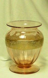 RARE Fostoria 2369 Vase Made in 1927 Only Deep Rose Color