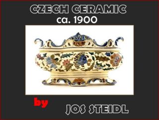 2274 Czech Antique Faience Planter by Jos Steidl 1900