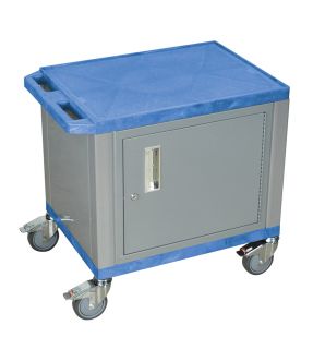 Wilson Tuffy Cart Stainless Steel Casters and Locking Cabinet Blue