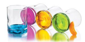 Libbey Impressions Color Base Rock Glasses 12oz 4pc