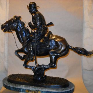 Signed Trooper of The Plains Frederic Remington Bronze