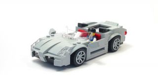 Lego Custom Light Gray Mid Engine Sports Car City Town Racers 10218