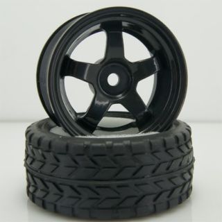 4X RC 1 10 Car on Road Plastic Wheel Rim High Rubber Grip Tyre Tires