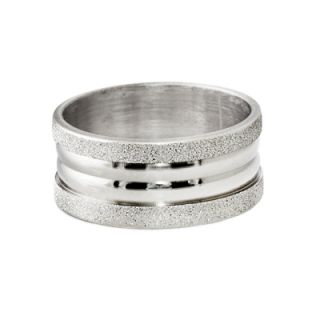 Mens Stainless Steel Rings w Sandblast Finish in Size 9 10 11 or 12