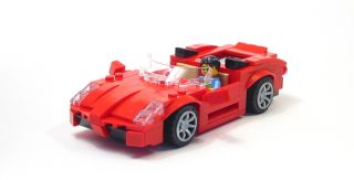 Lego Custom Red Mid Engine Sports Car City Town Racers 10211 8169 8143