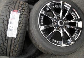 17 Dale Earnhardt Jr Wheels Tires 331 DMP Black Chrome PVD 245 45R17
